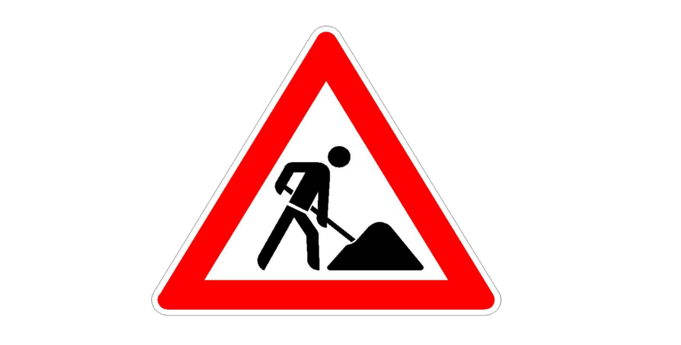 Verkehrszeichen - Baustelle